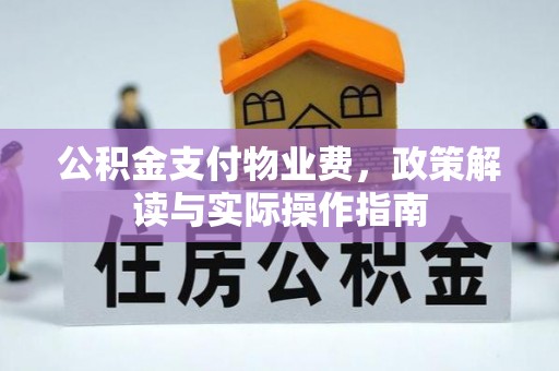 潢川公积金支付物业费，政策解读与实际操作指南