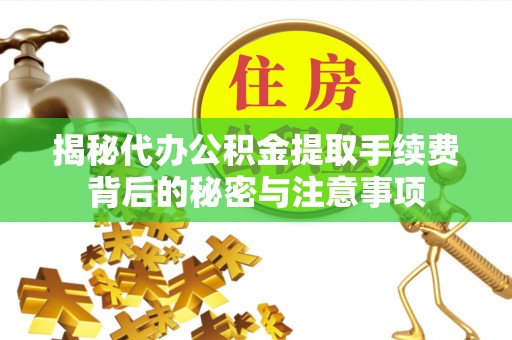 潢川揭秘代办公积金提取手续费背后的秘密与注意事项