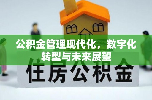 潢川公积金管理现代化，数字化转型与未来展望