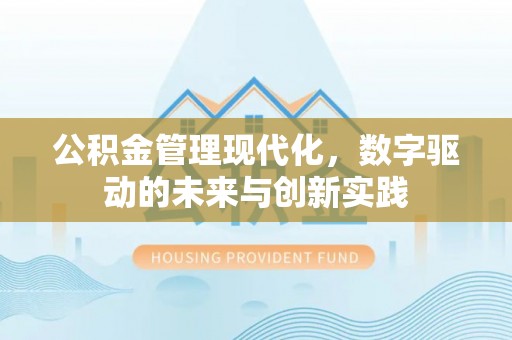 潢川公积金管理现代化，数字驱动的未来与创新实践