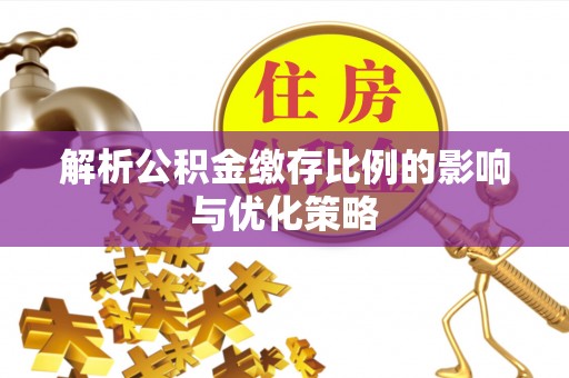 潢川解析公积金缴存比例的影响与优化策略
